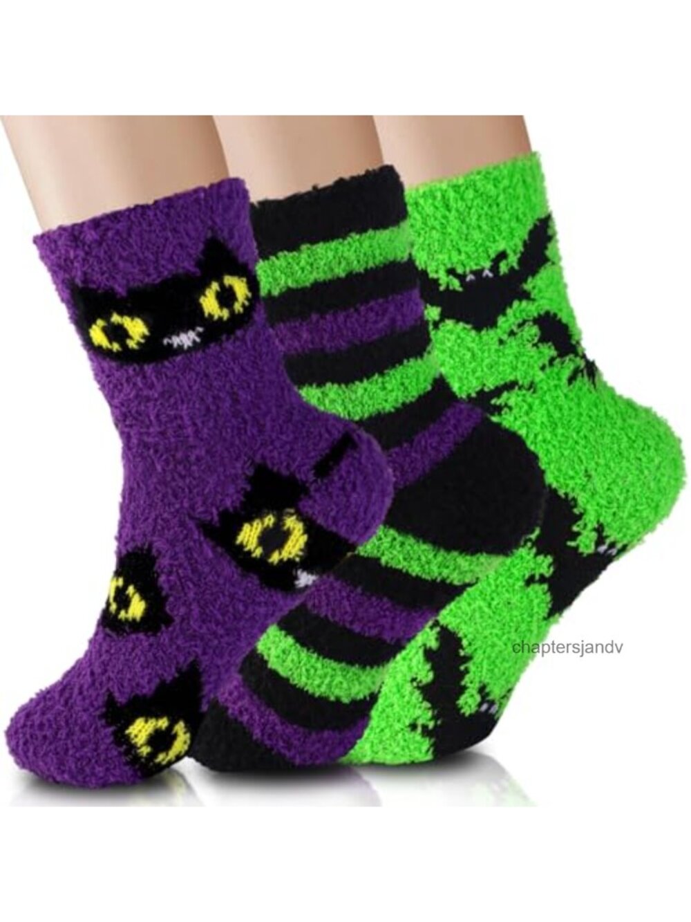 6 Pairs Halloween Fluffy Fuzzy Socks Women Cozy Warm Winter